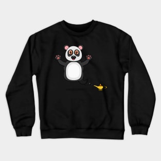 Cute Panda Ghost and Flying Crewneck Sweatshirt